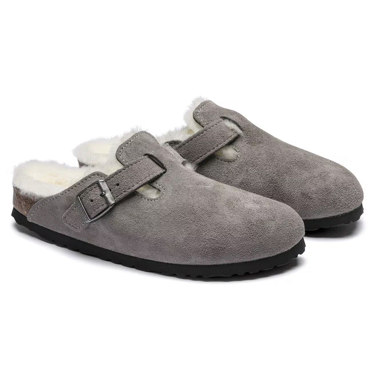 Boston Shearling - Stone Coin Suede