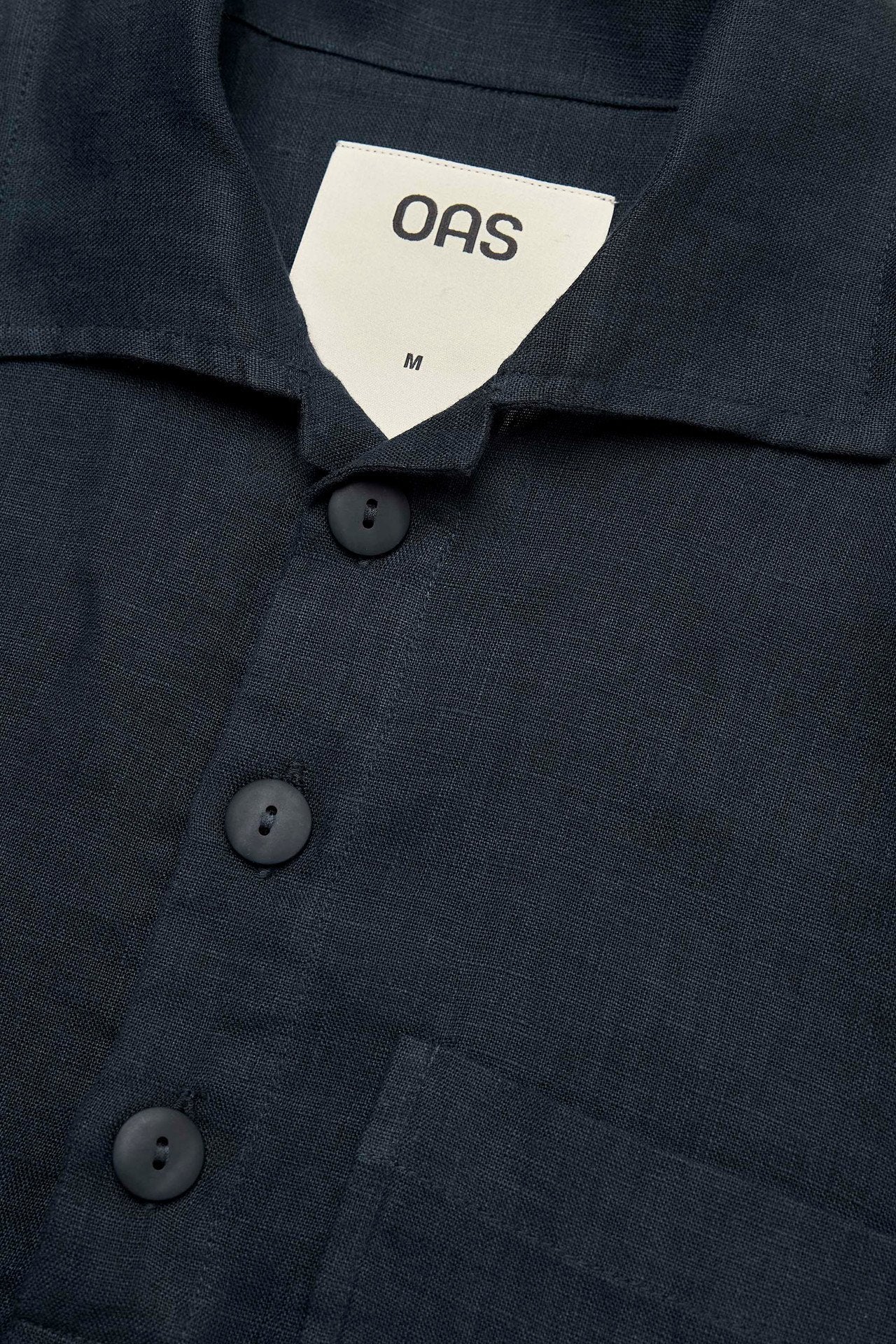 Girona Linen Shirt - Dark Navy