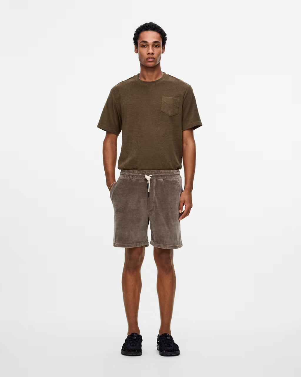 Velour Shorts - Morel