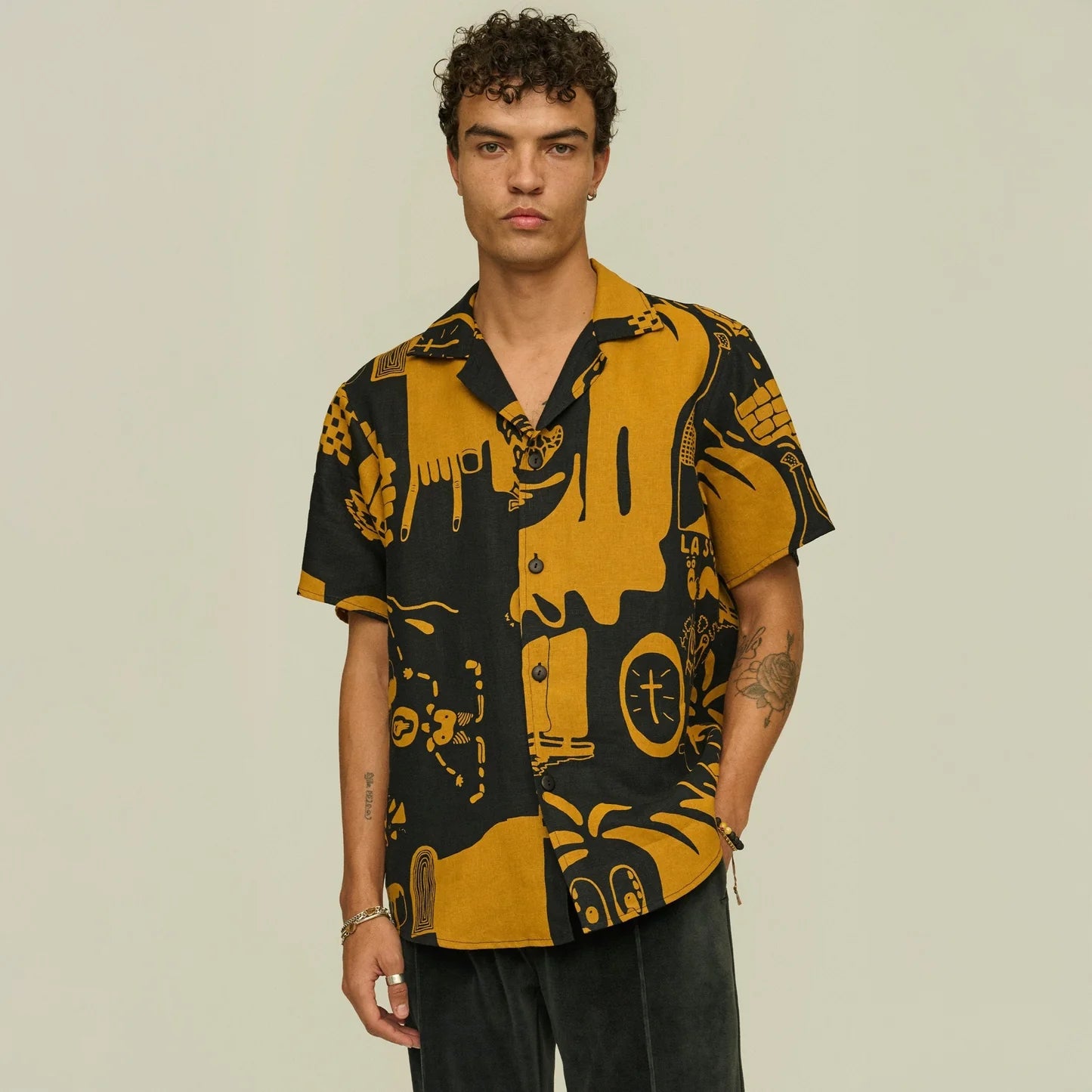 Cuba Linen Shirt - Krispy Night