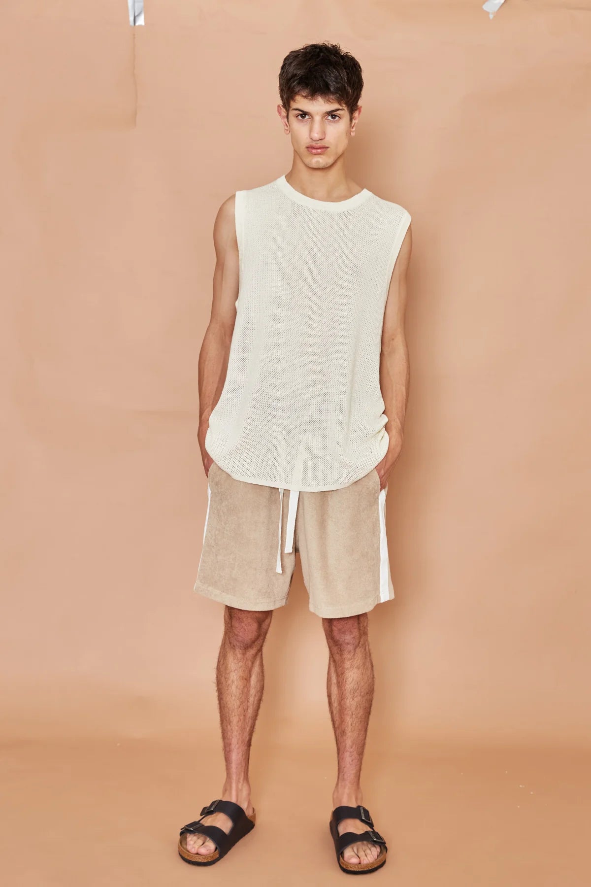 Plane Knit Vest - White