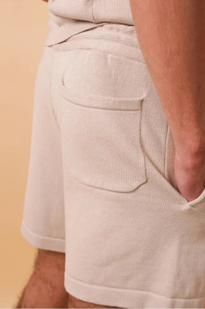 Tyson Knit Shorts - Beige