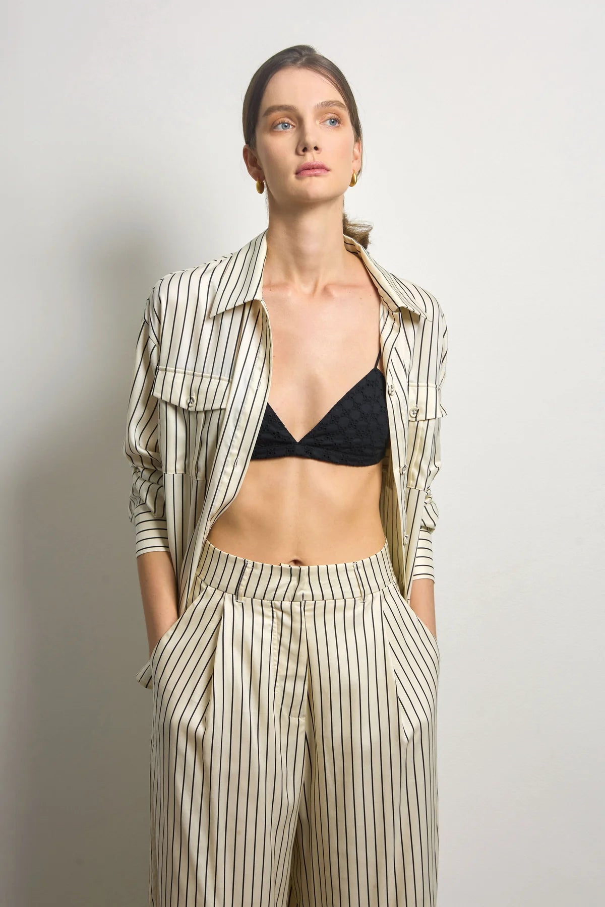 Silky Pinstripe Shirt