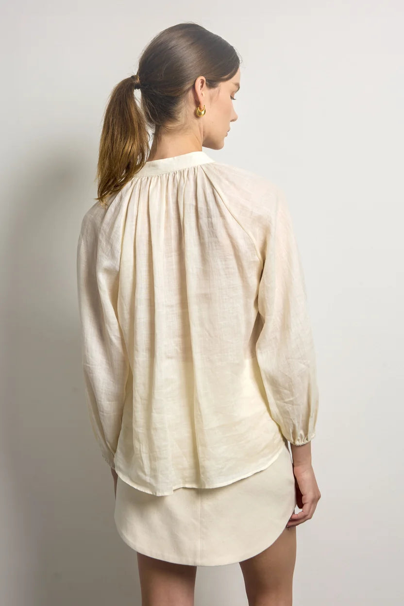 Ramie Billow Sleeve Blouse