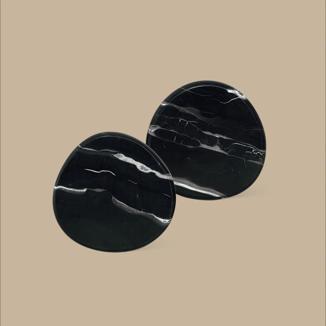 Stone Coaster Set - Black Stone