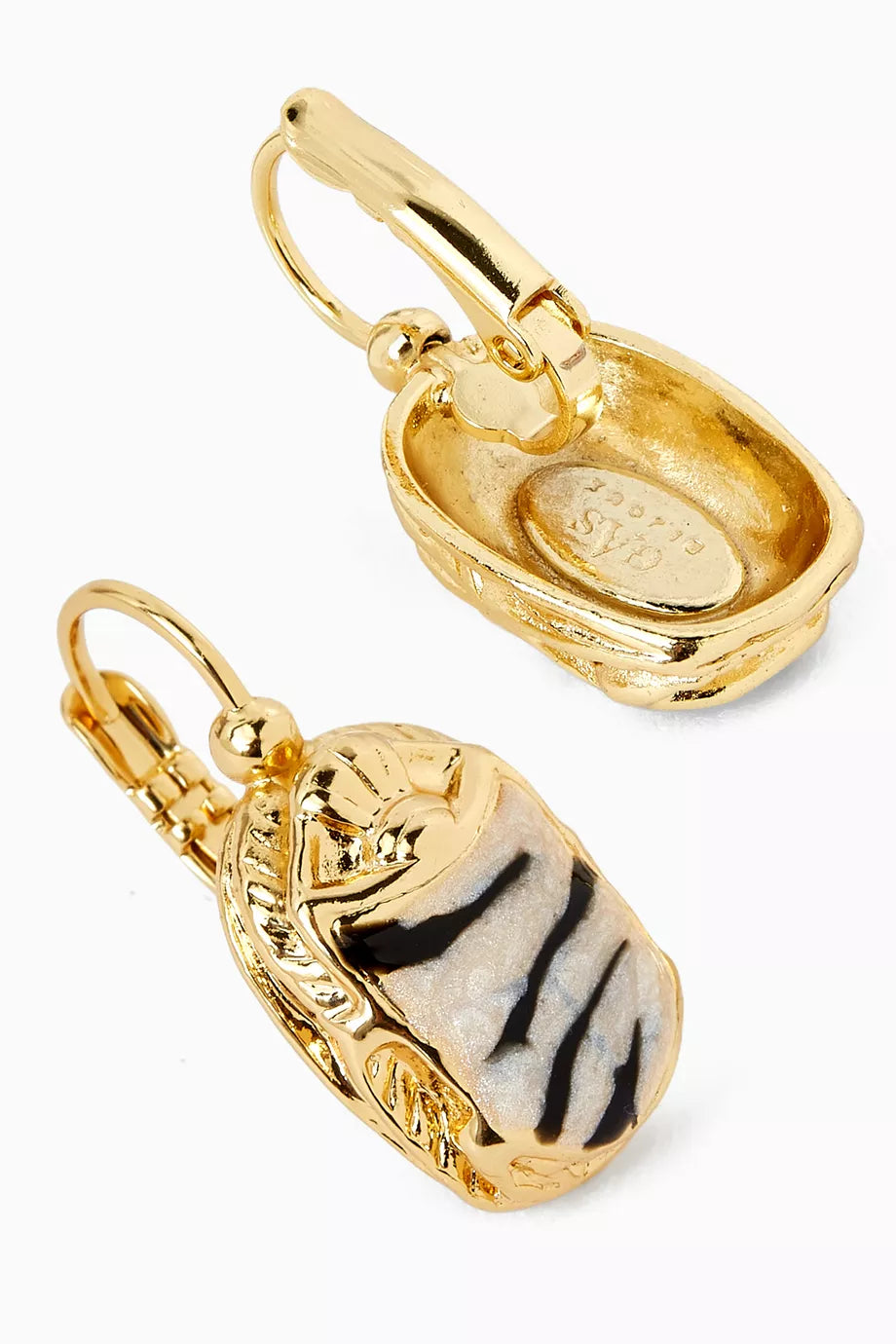 Scarmouche Enamel Earrings - Dormeuse
