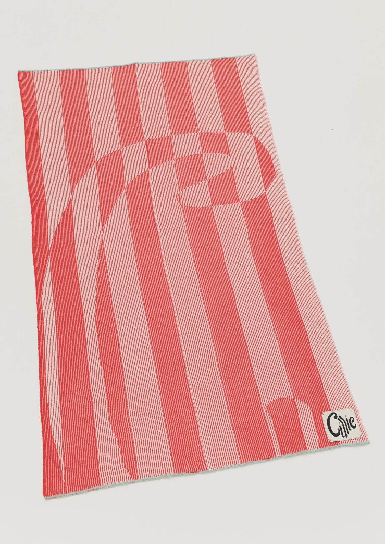Knitted Inverse Throw - Candy Cane