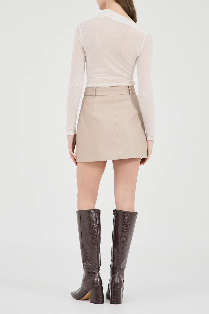 Jersey Stitch Semi Sheer Top - Off White
