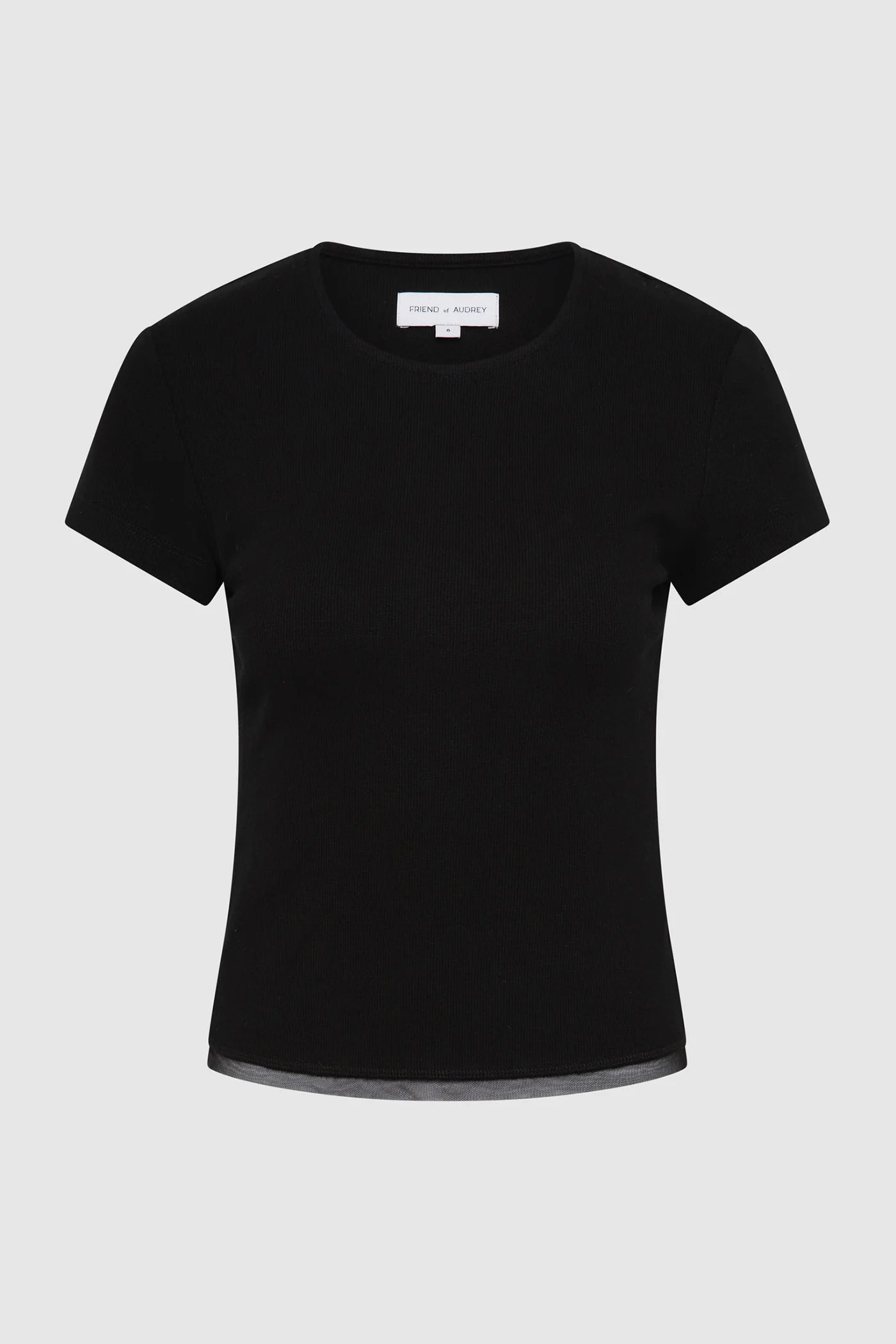 Cotton mesh Baby Tee - Black