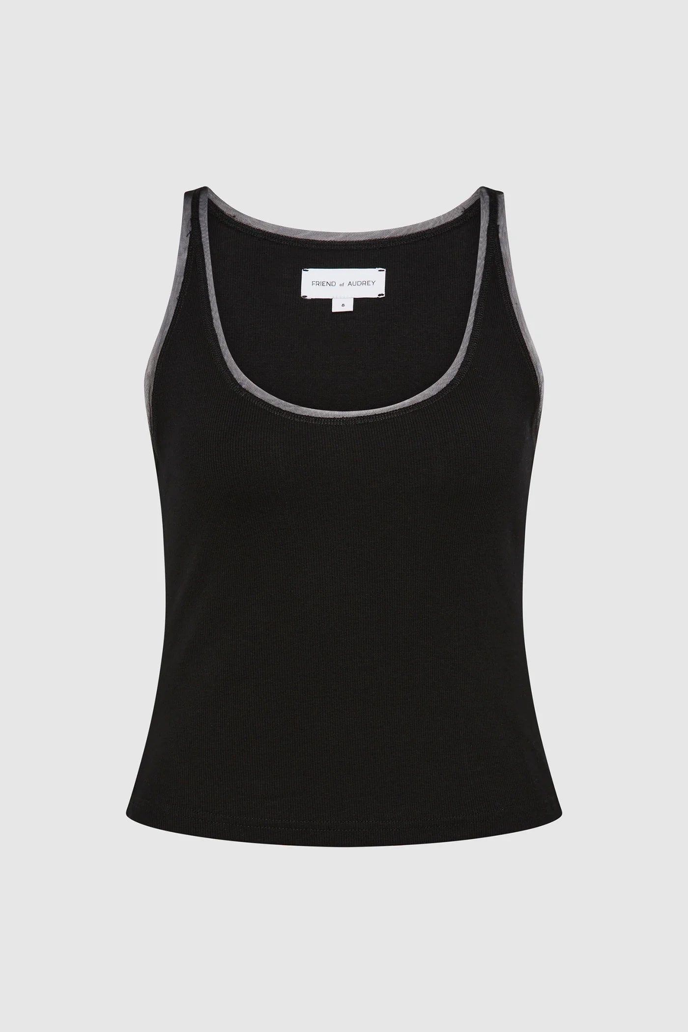 Cotton Mesh Tank - Black