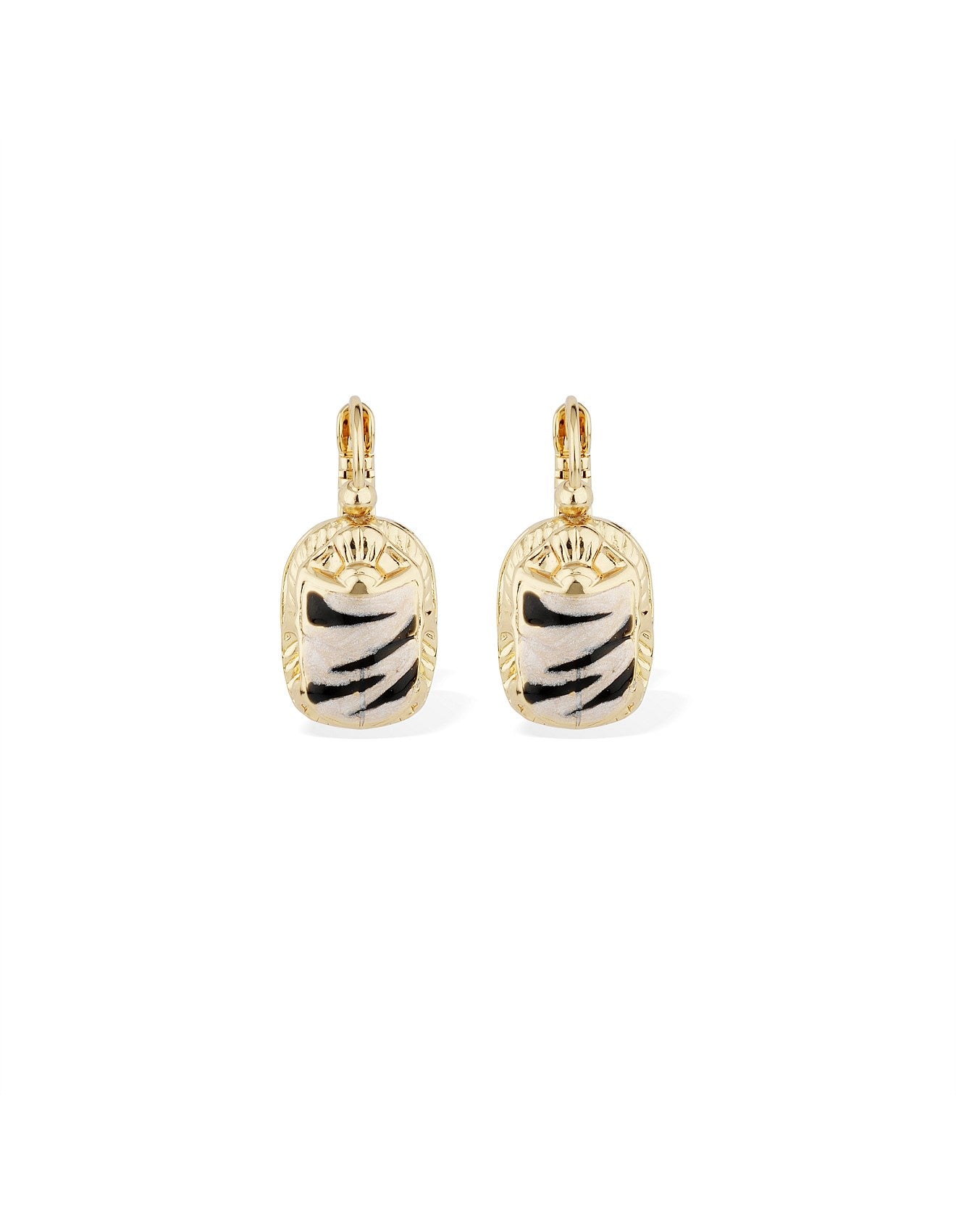 Scarmouche Enamel Earrings - Dormeuse