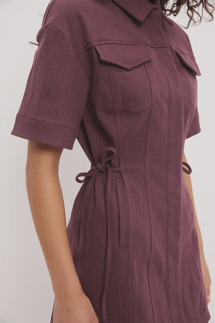 Hart Mini Dress - Dusty Plum