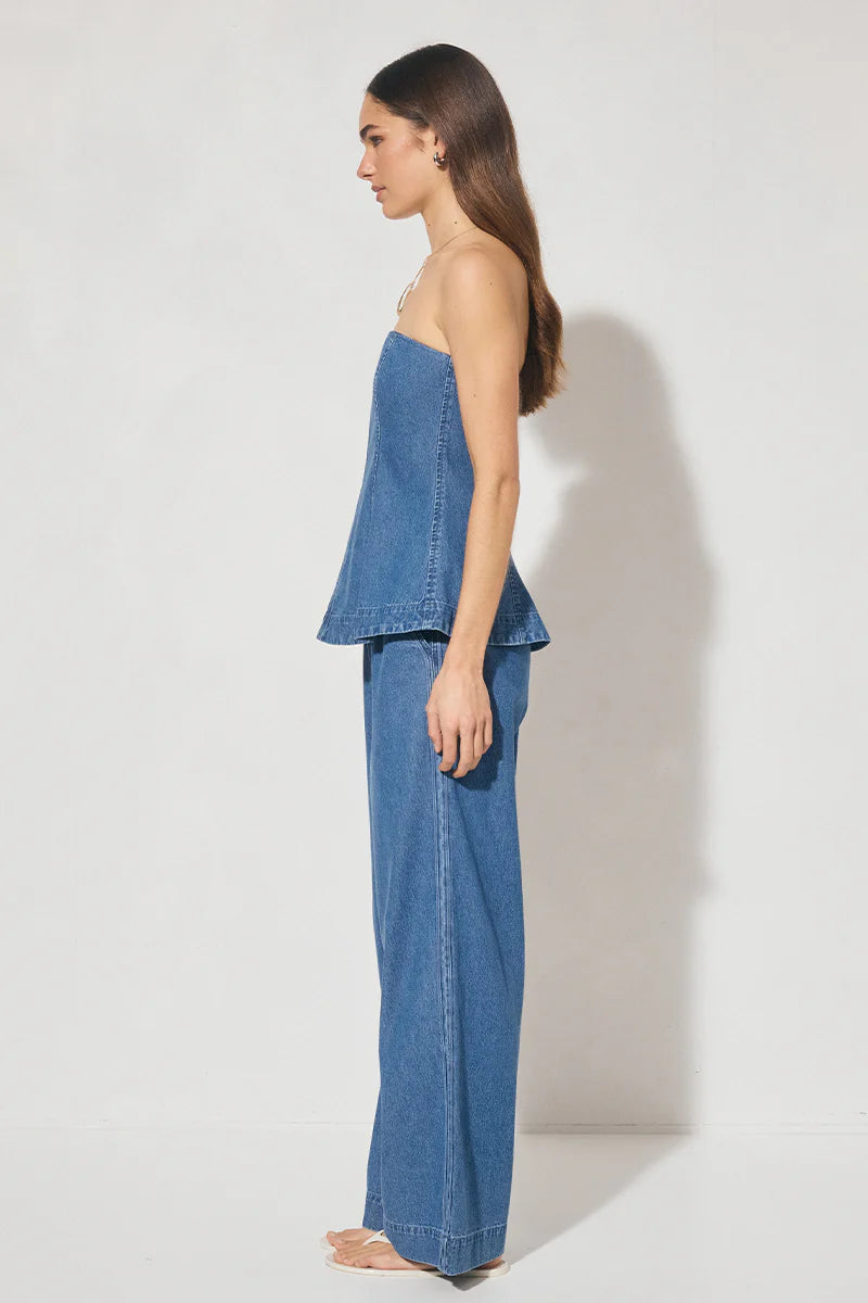 Indigo Denim Top - Mid Blue