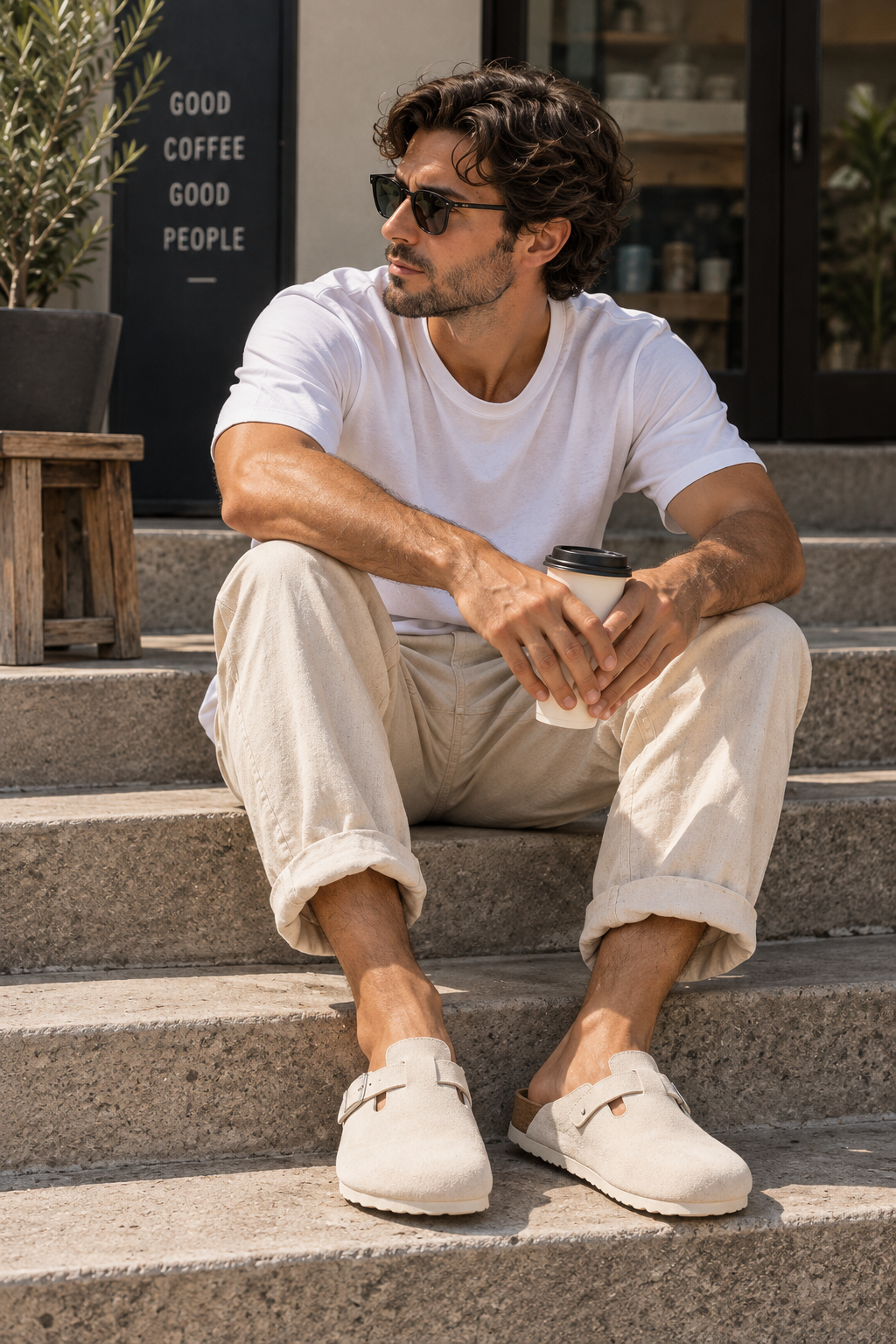 Boston SFB Suede Antique White - Regular