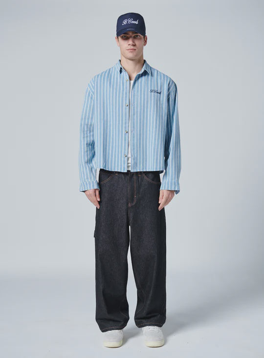 Crop L/ S Shirt - Blue