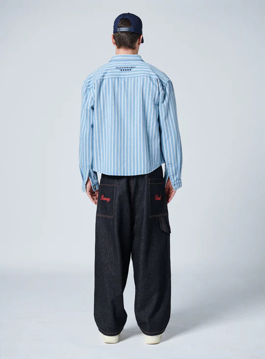 Crop L/ S Shirt - Blue