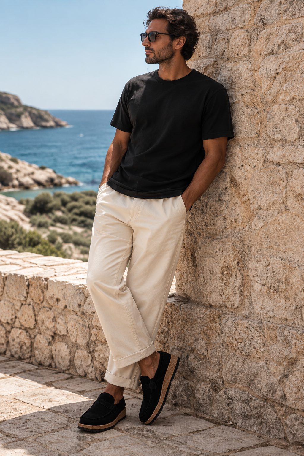 Naples Black Suede Leather - Regular