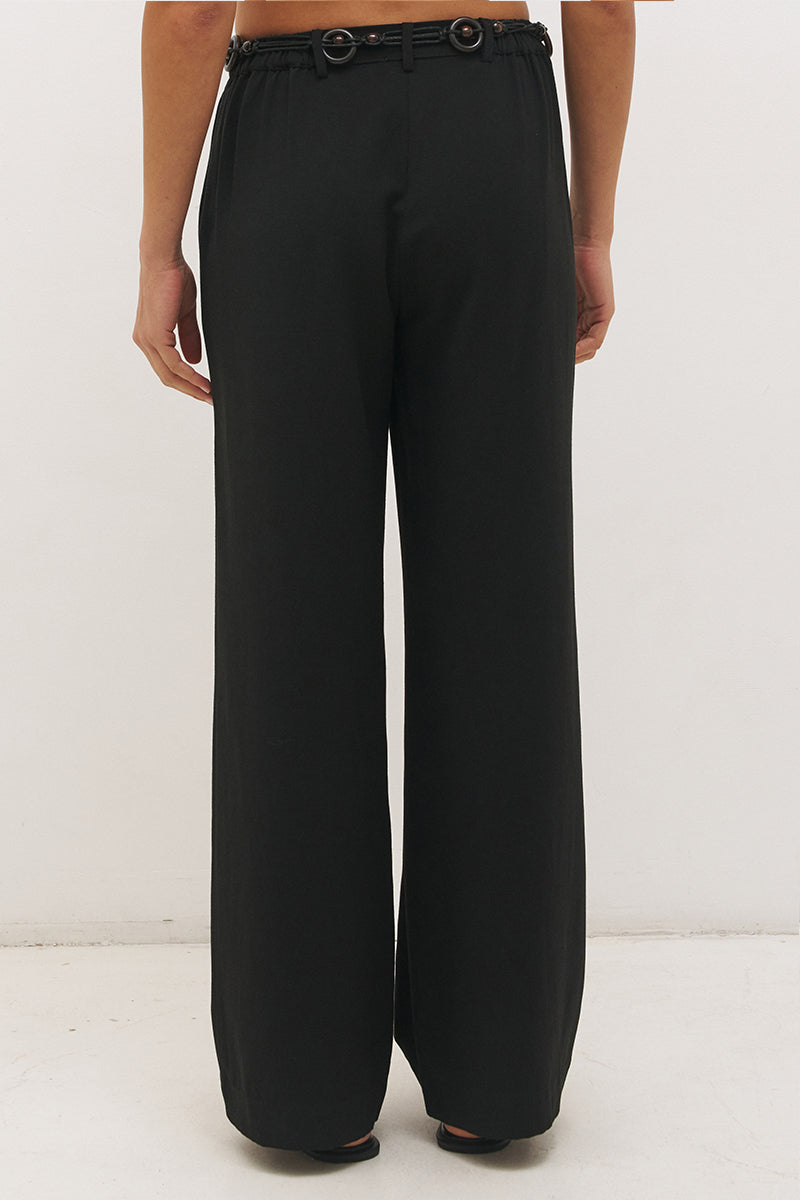 Elira Belted Pant - Black