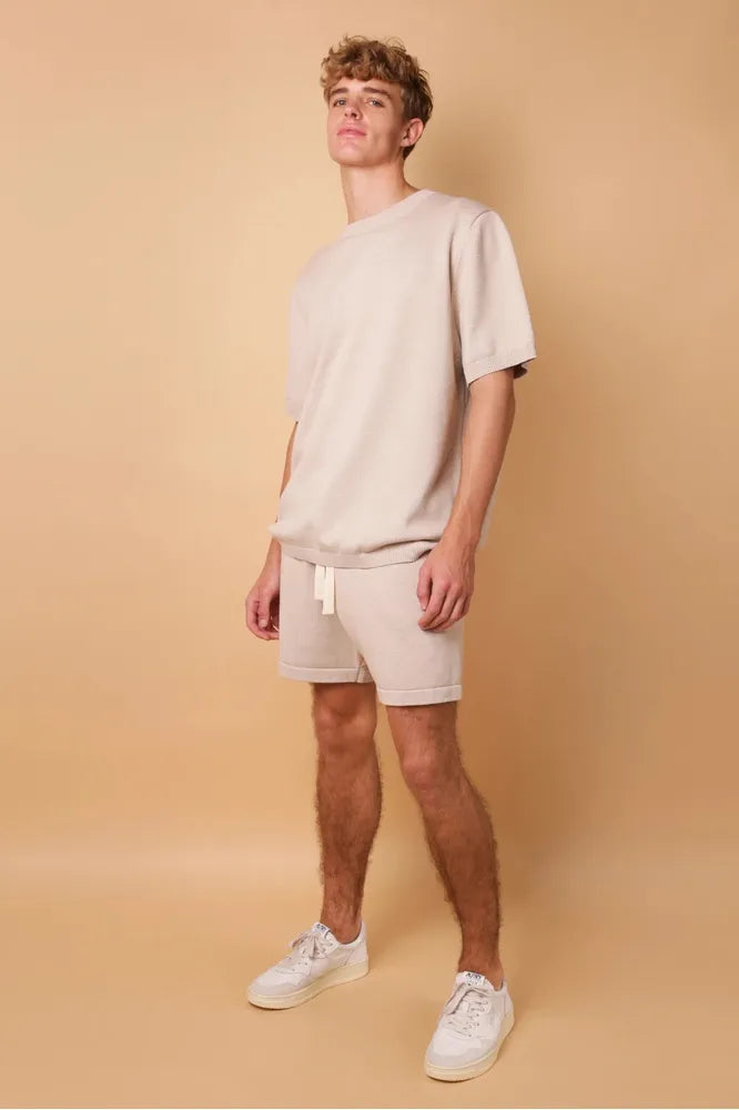 Tyson Knit Shorts - Beige