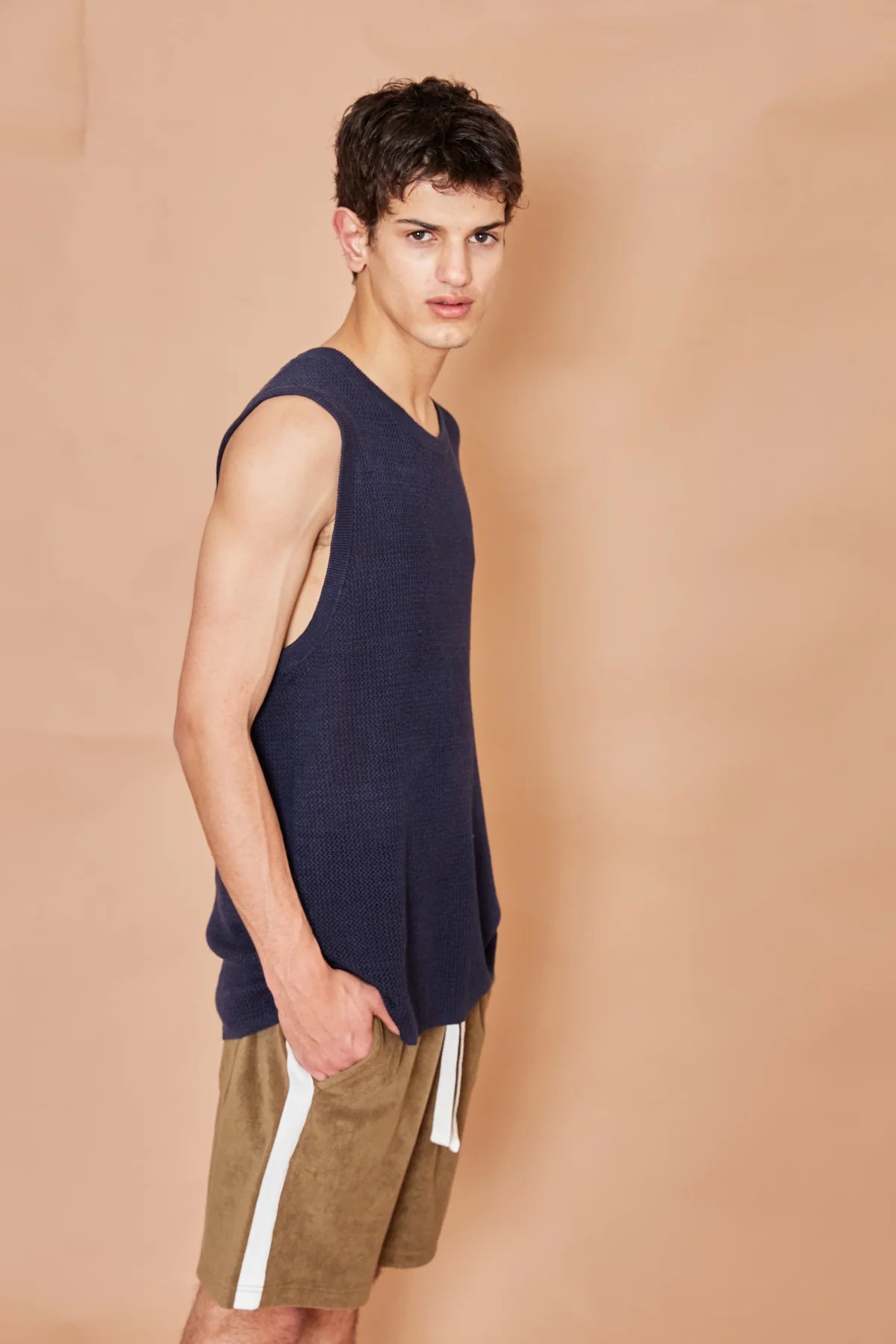 Plane Knit Vest - Midnight