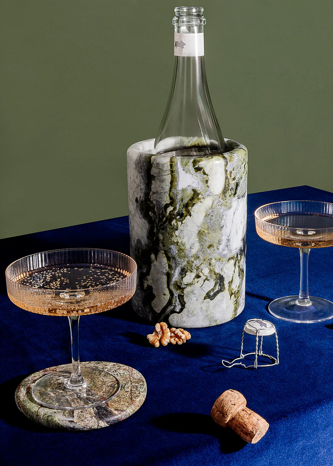 Marble Coaster Set - Rainforest Green