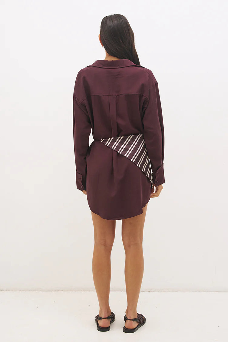 Elira Skirt Scarf Dress - Bitter Chocolate
