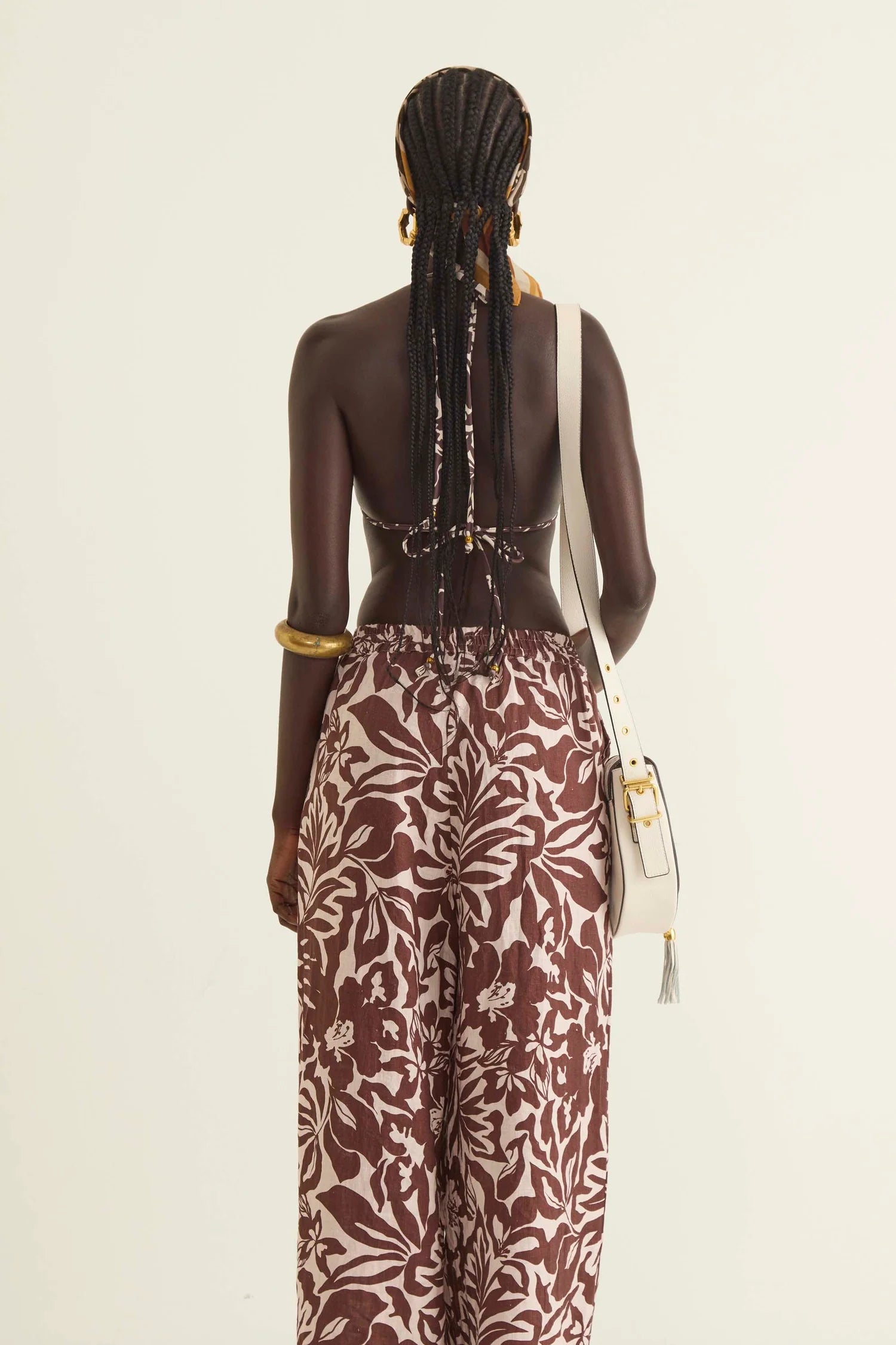 Oasis Linen Wide Leg Pant - Chocolate