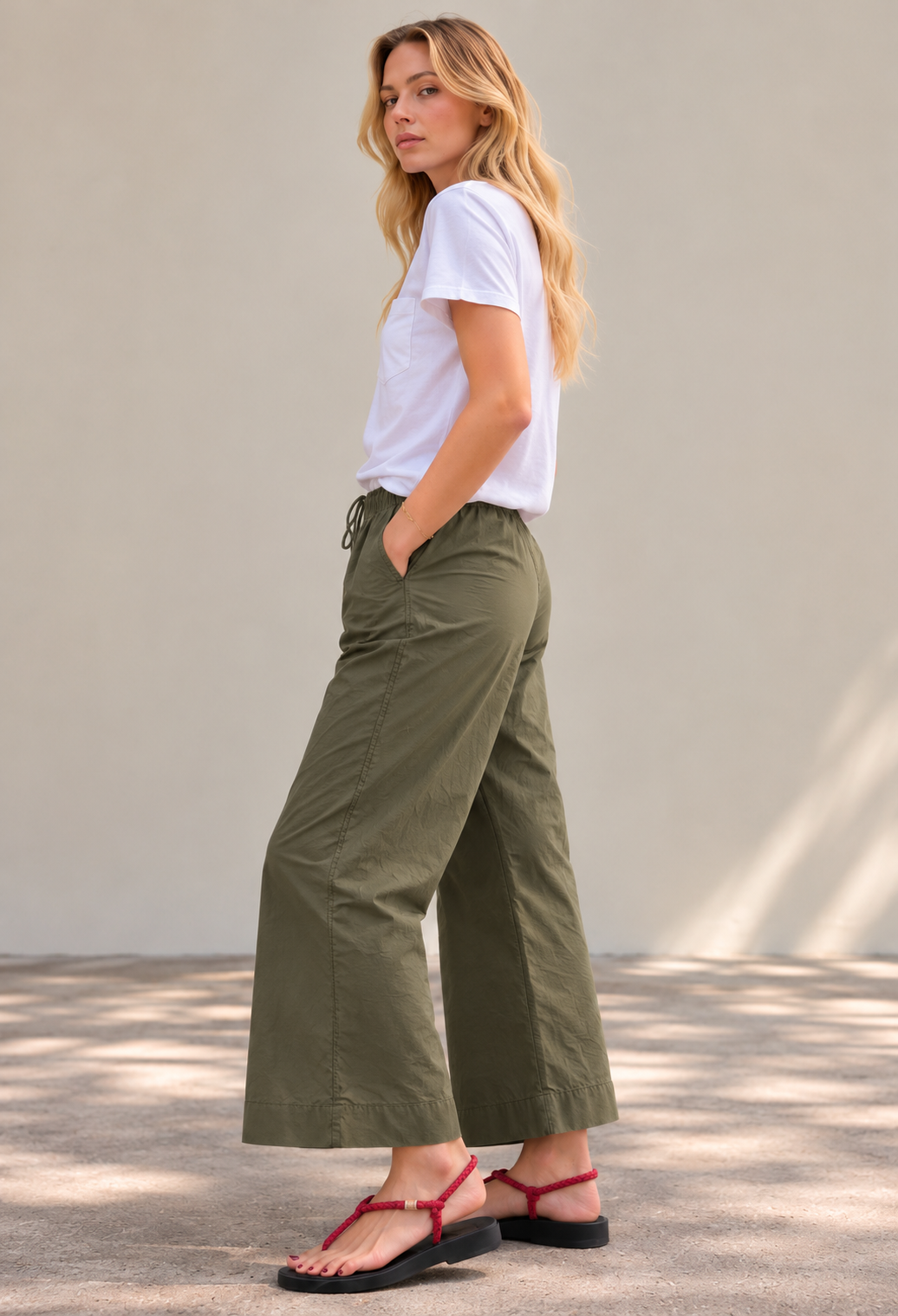 Potts Cotton Pant - Olive