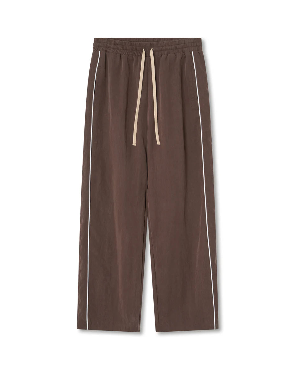 Relaxed Stripe Trackpant - Chocolate