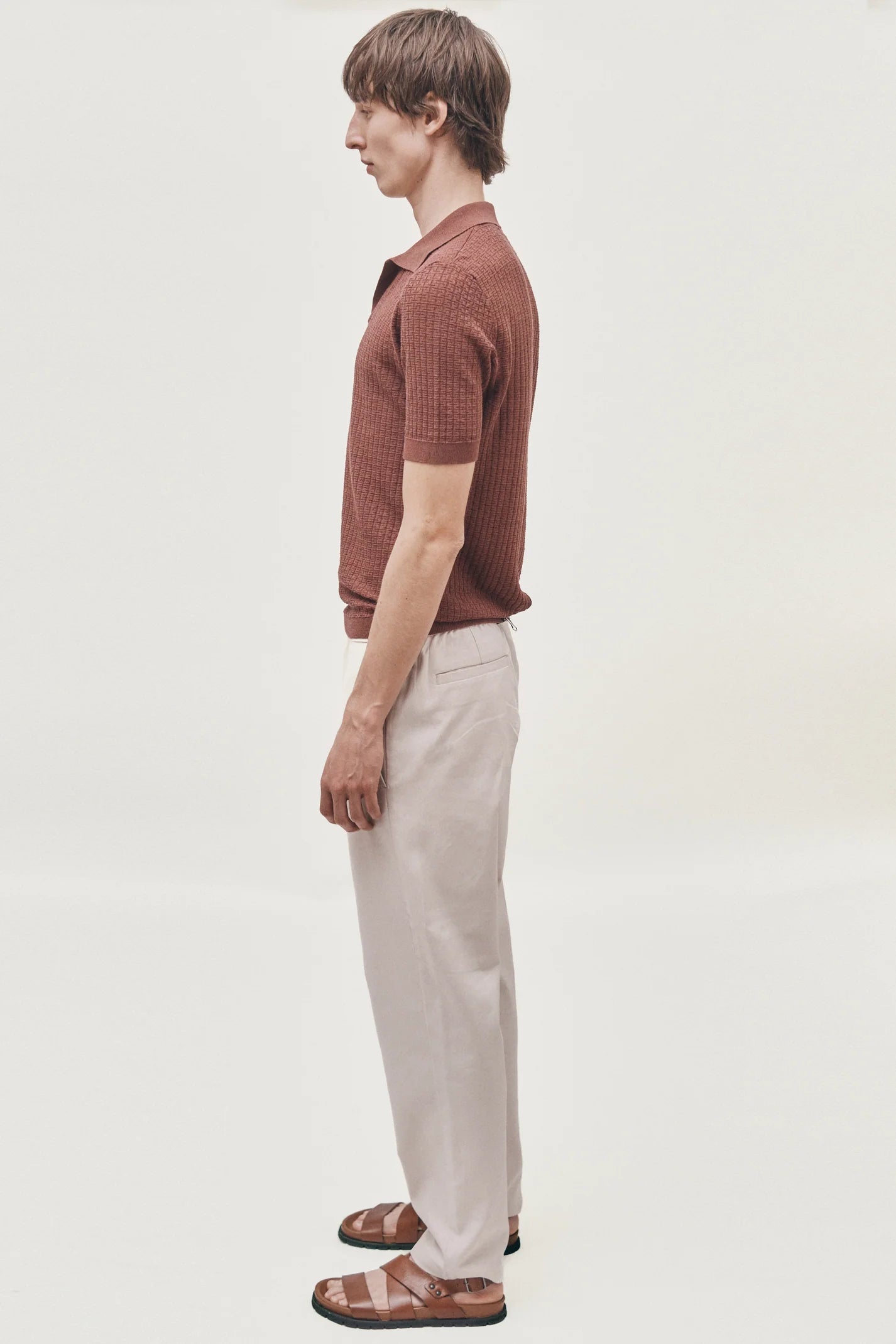 Knitted Polo - Muted Burgundy
