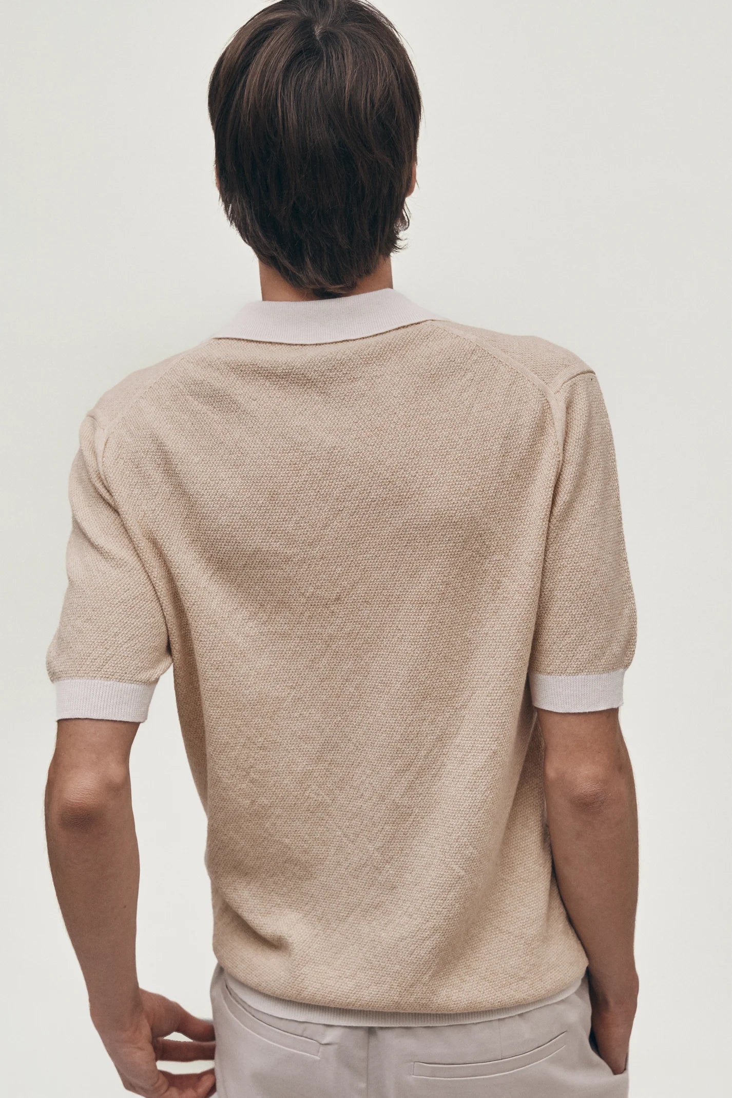 Knitted Polo - Contrast Buttery