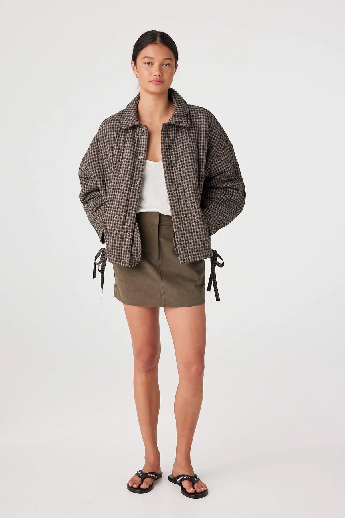 Matteo jacket - Espresso Check