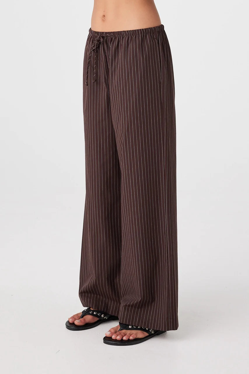 Rae Pants - Espresso White