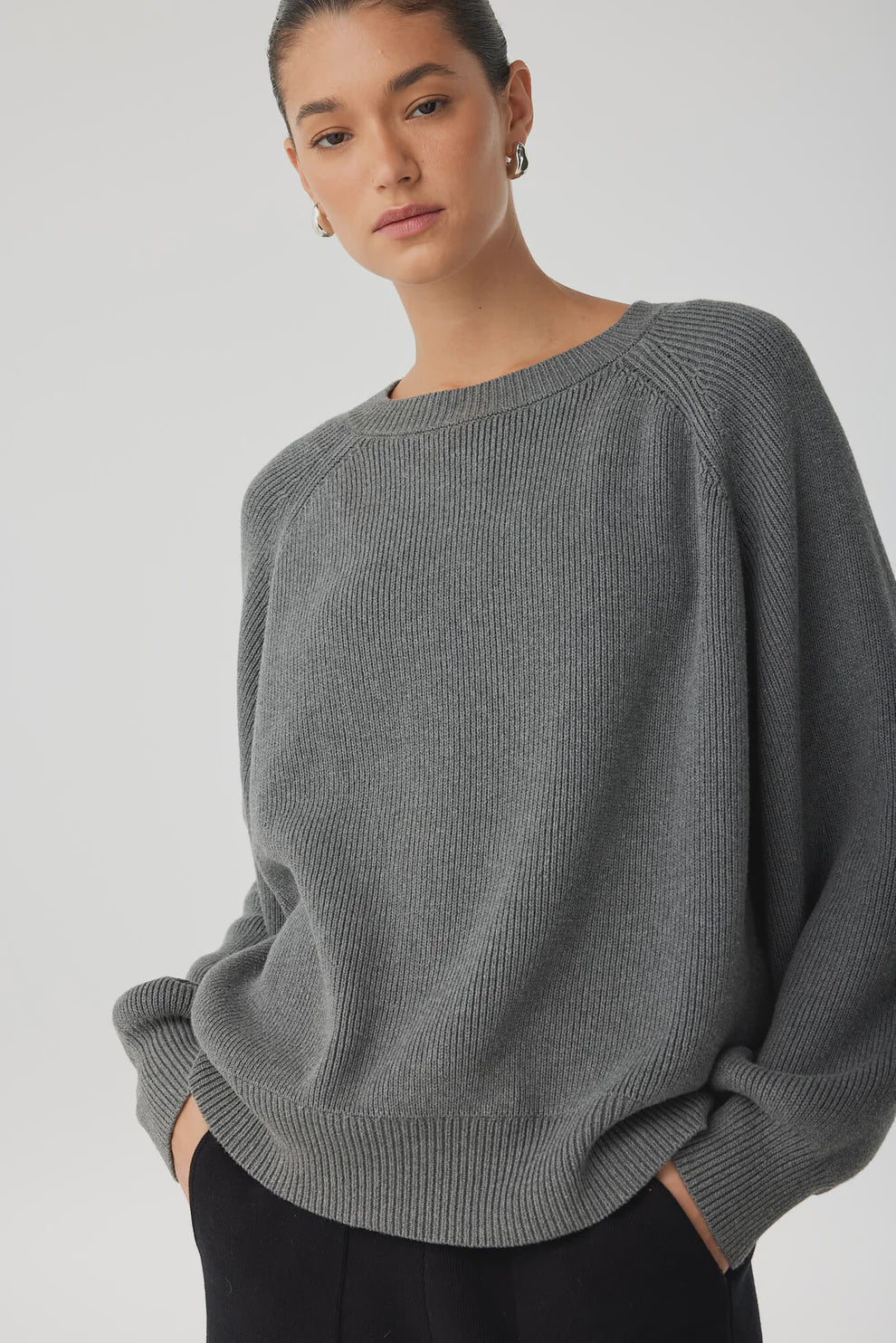 Emery Sweater - Dark Grey Marle