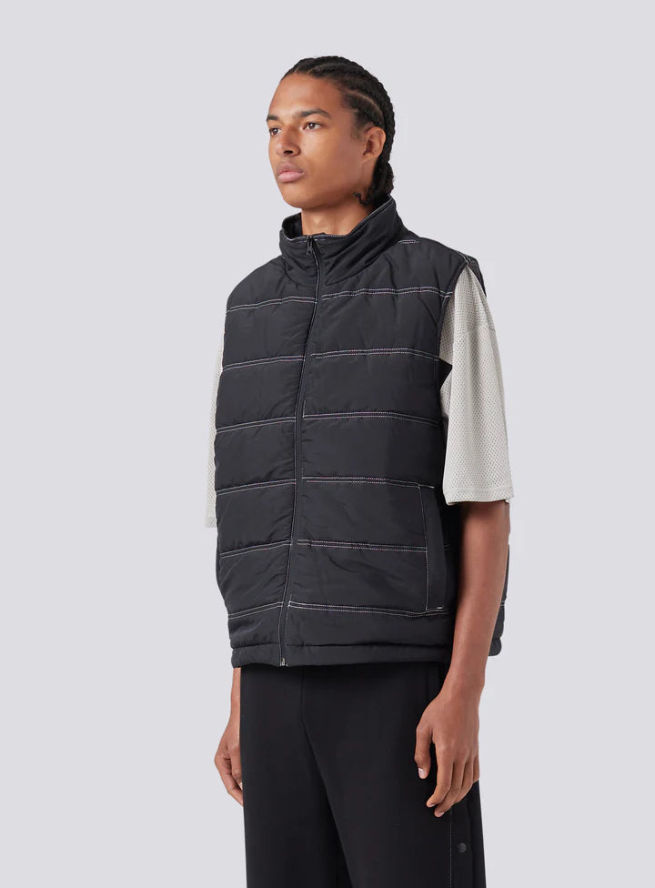 Railed Puffer vest - Black