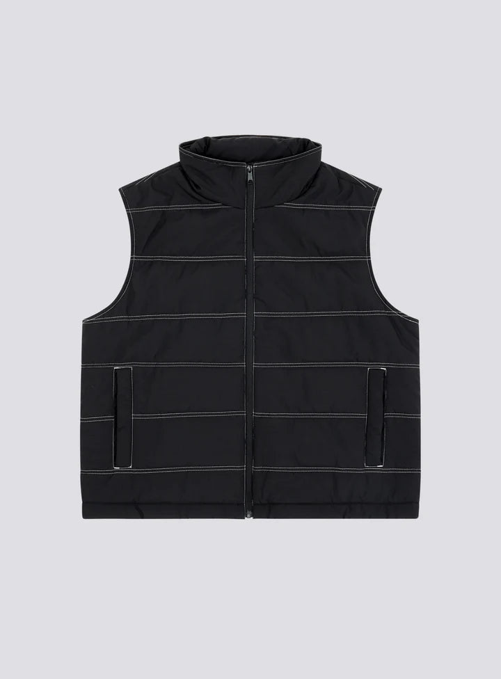 Railed Puffer vest - Black