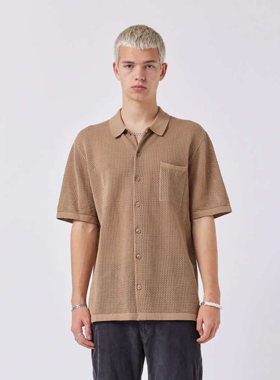 Knit Holiday Shirt - Dk Beige