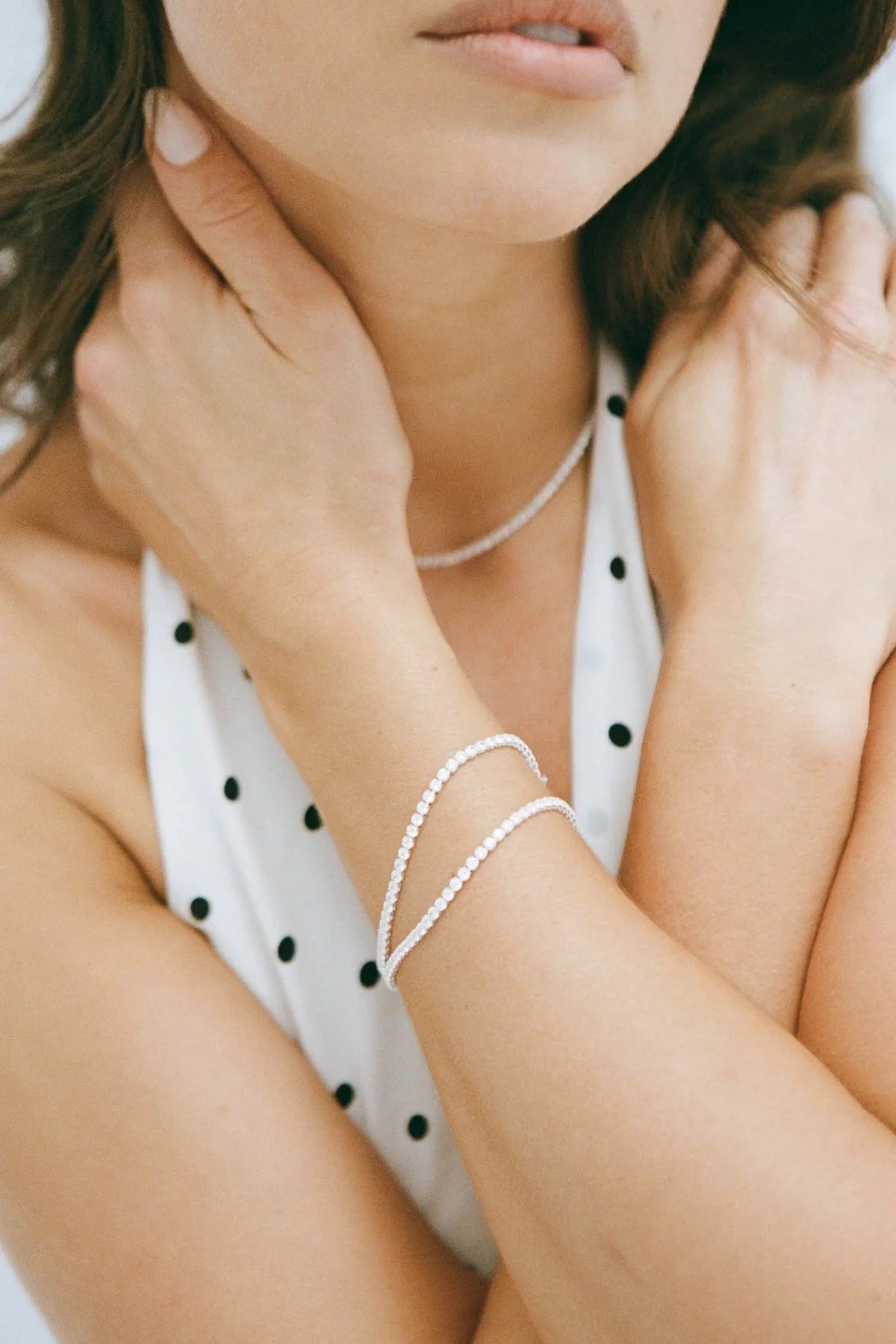 Baby Celestial Bracelet - White Gold / Clear