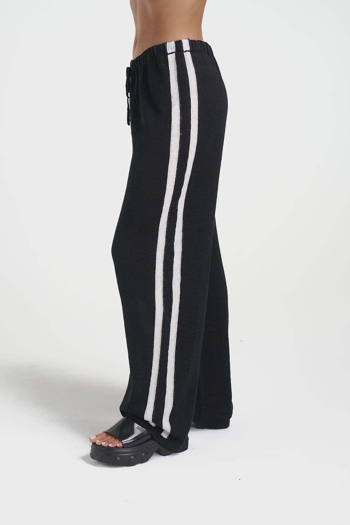 Knit Pant - Black / Cream Stripe