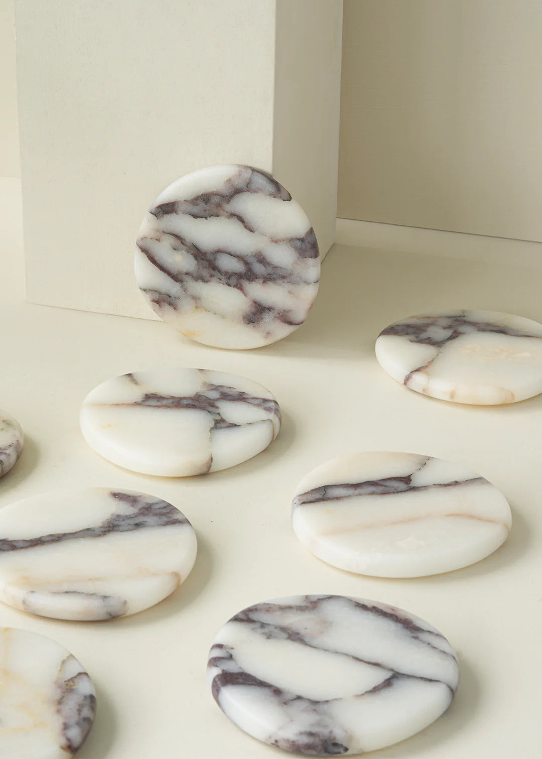 Stone Coaster Set - Calacatta Viola