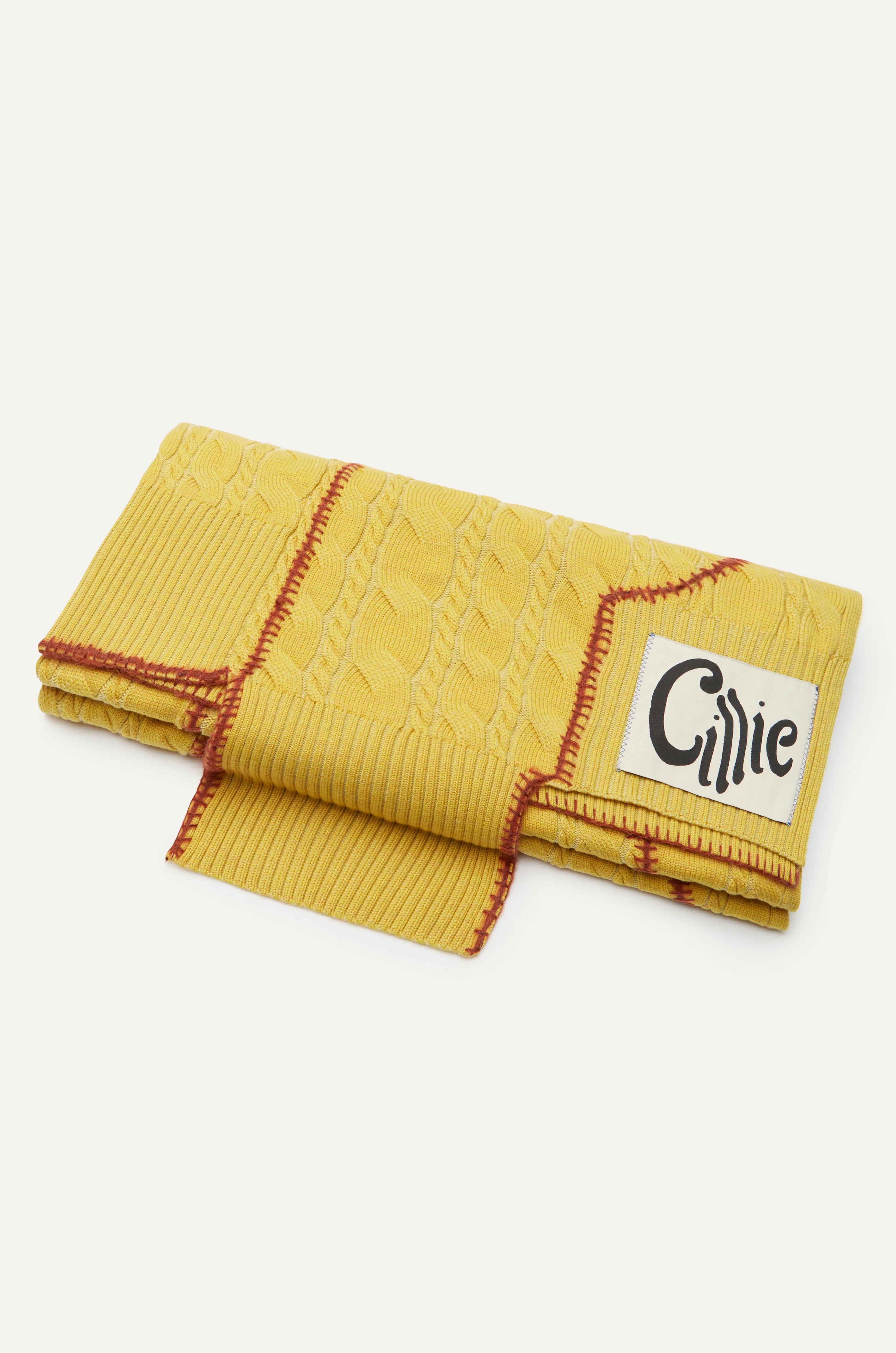 Knitted Sweater Throw - Cedrat