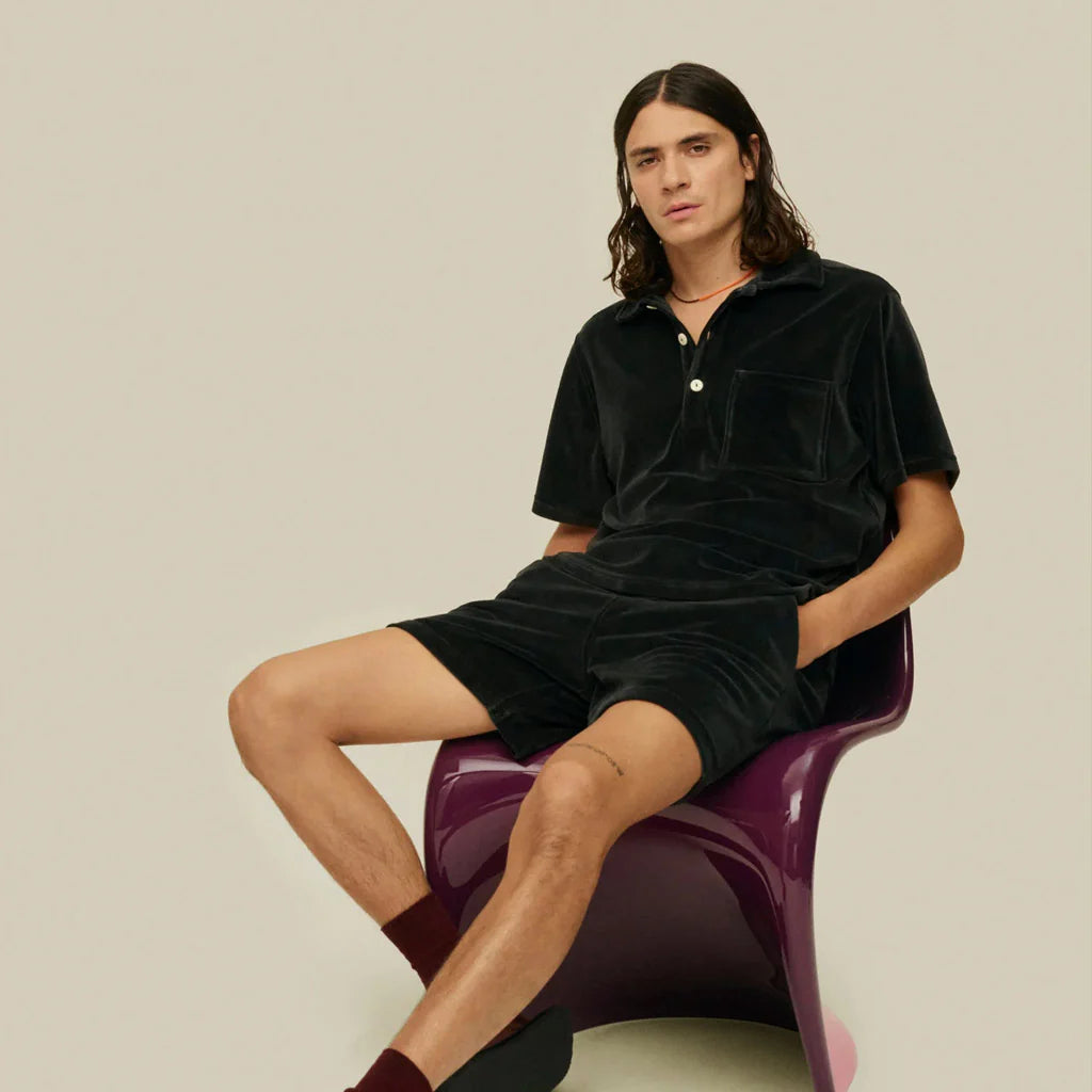 Velour Girona Shirt - Nearly Black