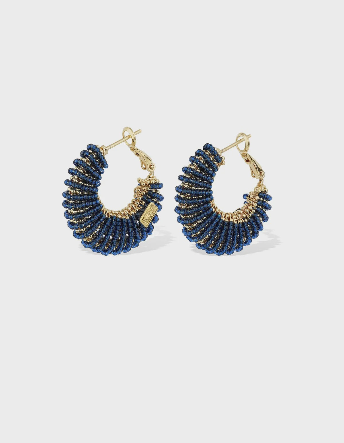 Izzia Hoop Earrings - Navy