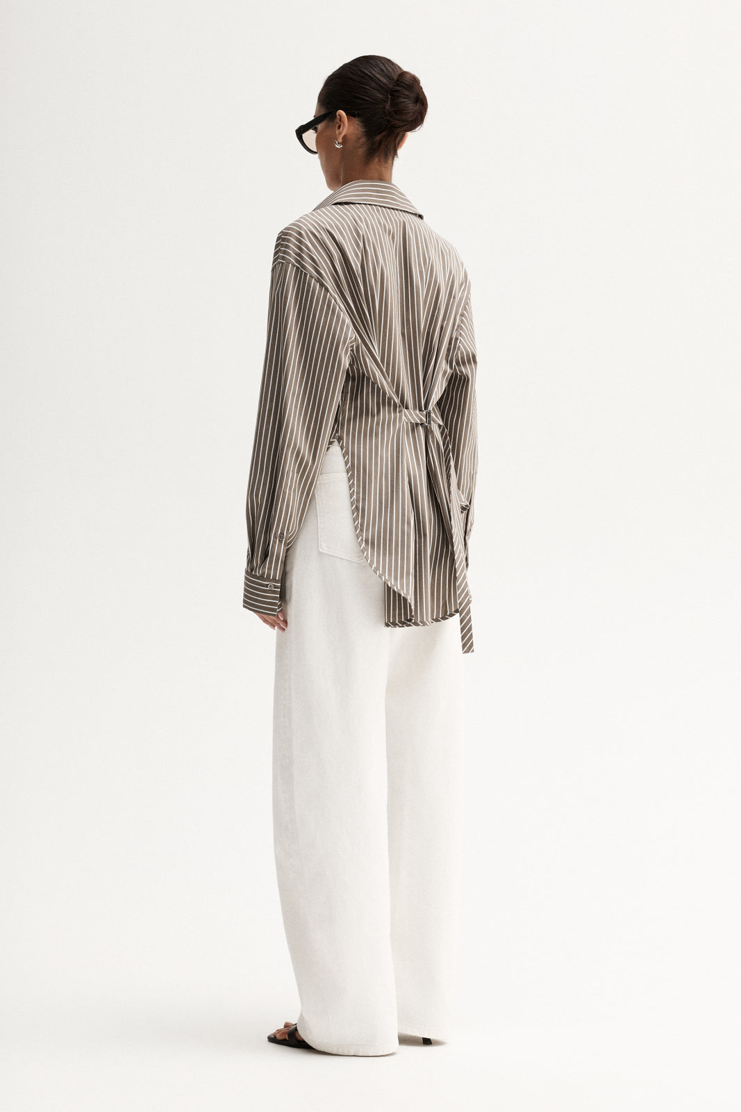Emery Stripe Shirt - Taupe Stripe