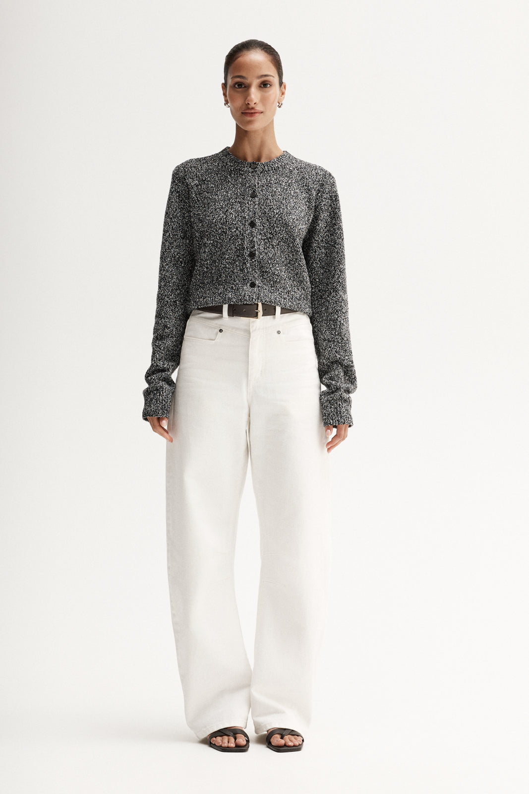 Marnie Knit Cardigan - Black Mix
