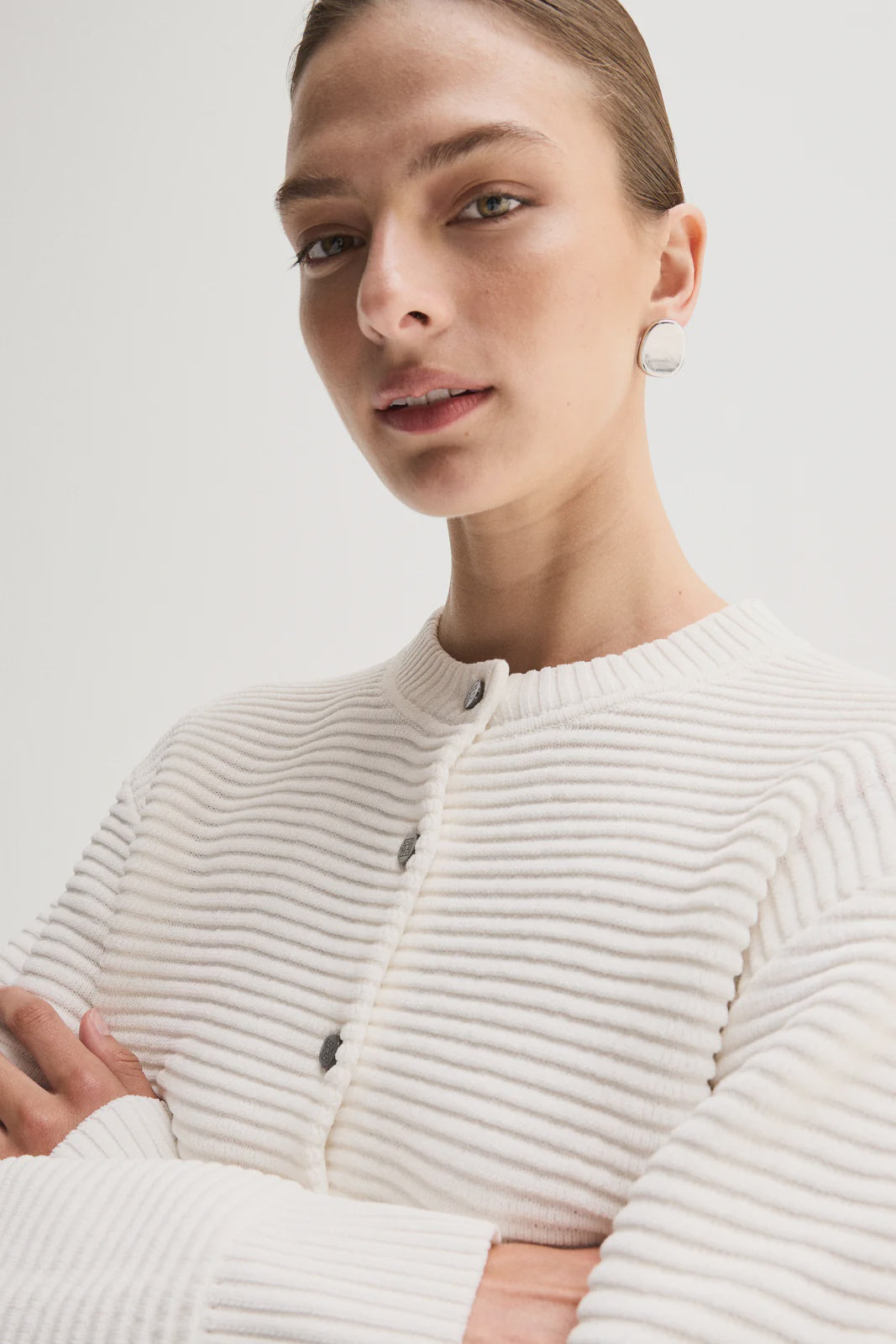 Lenna Knit Cardigan - White
