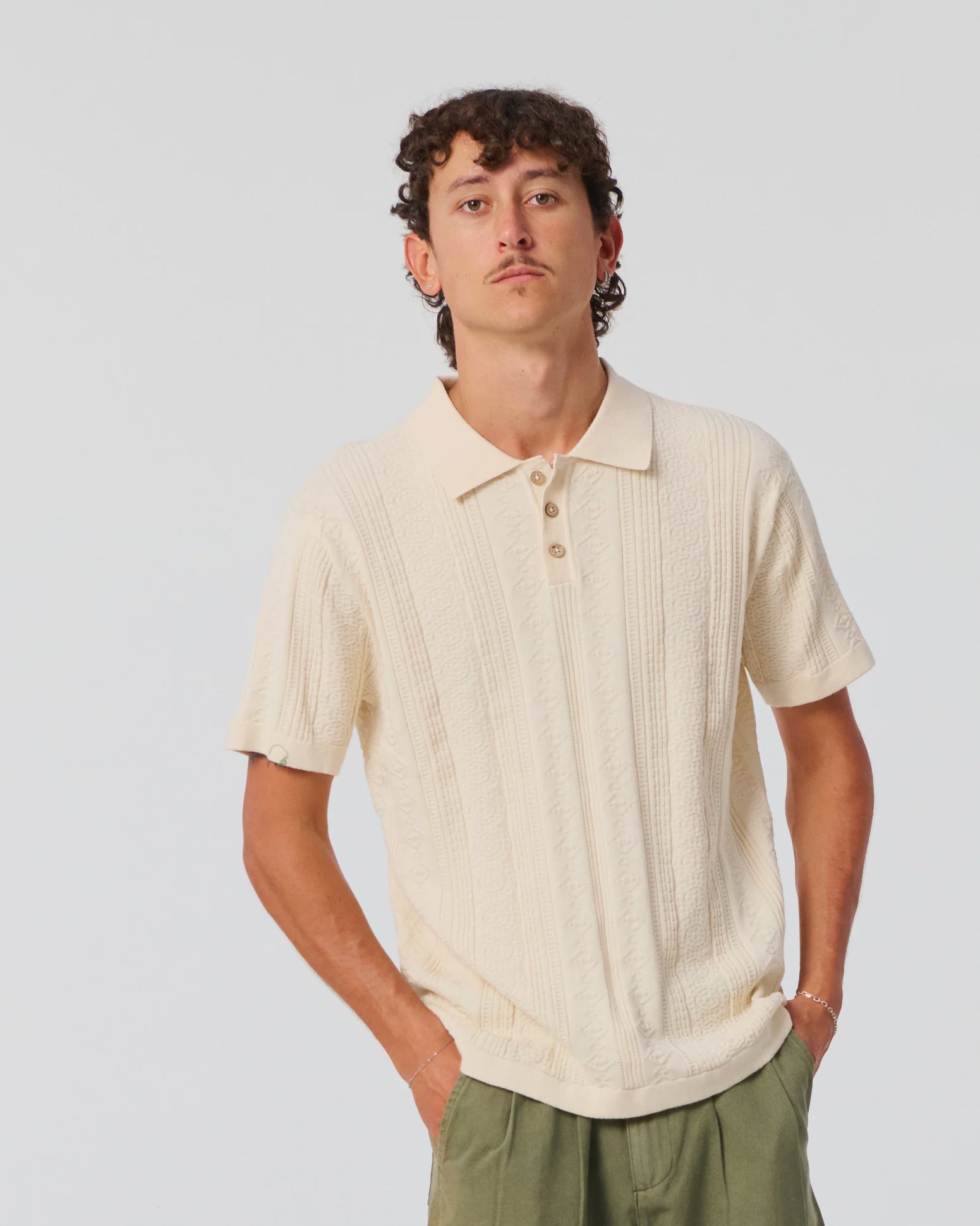 Rails Knit Polo - Ecru
