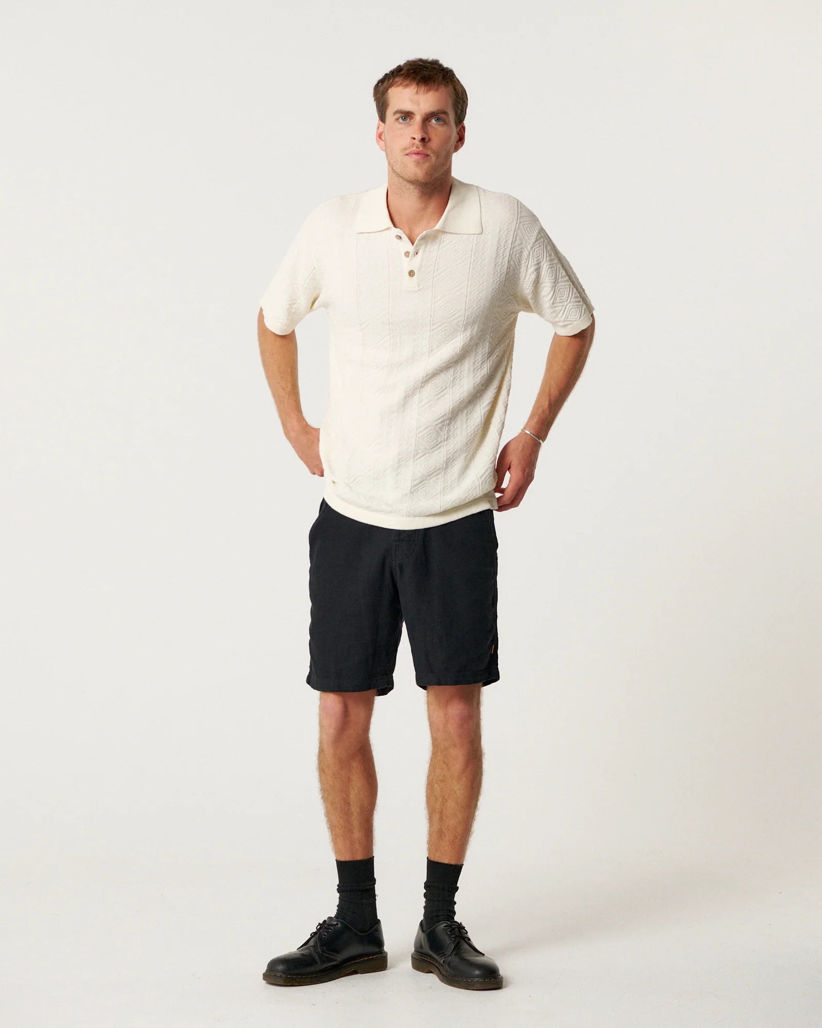 Trader Knit Polo - Ecru