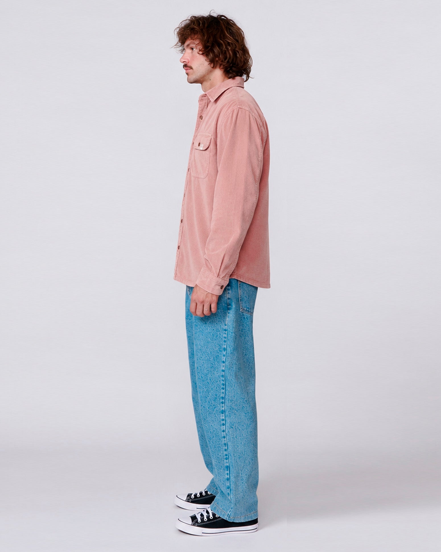 Lazy Boy Cord Shirt - Dusty Pink