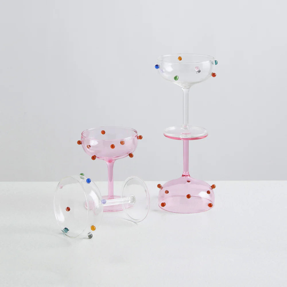 2 Pomponette Coupes - Clear / Multi